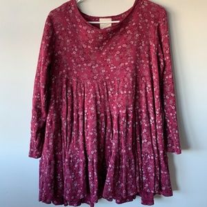 Francesca's Harper Heritage Small Floral Tunic Dress